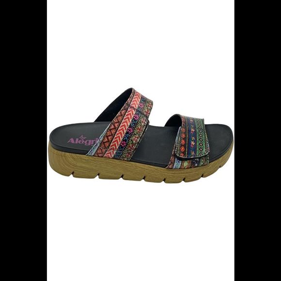 Alegria Shoes - Alegria Two Band Slide Sandals Lena Pow Wow - Medium
